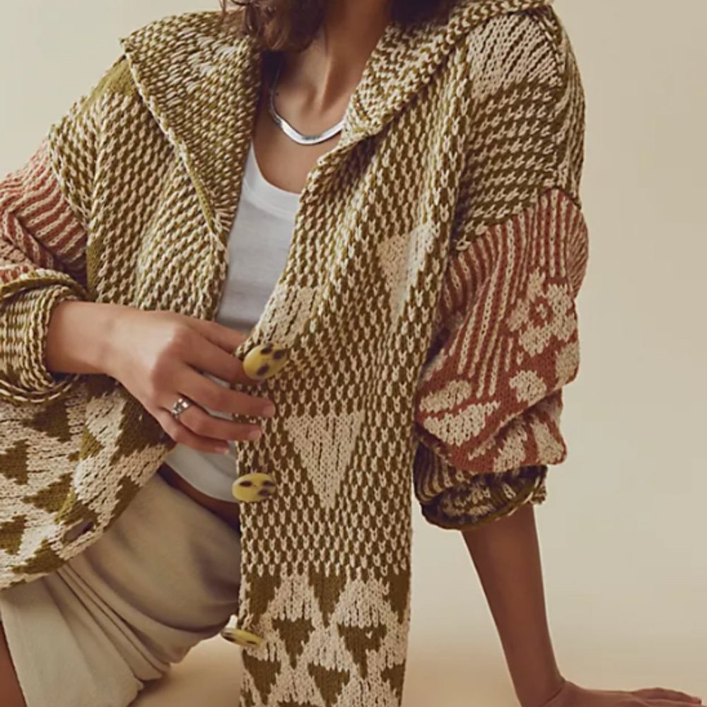 Free People Enchanted  Tate Forest Cardigan